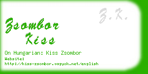 zsombor kiss business card